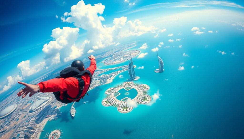 skydiving in dubai